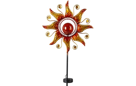 Pflanzenstecker mit Solarlampe - Sonne - ca. 29 x 6,5 x 107,5 cm 