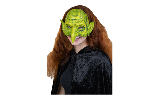 Hexenmaske Klassisch Für Erwachsene – Gruselige Gesichtsmaske Für Karneval & Halloween
