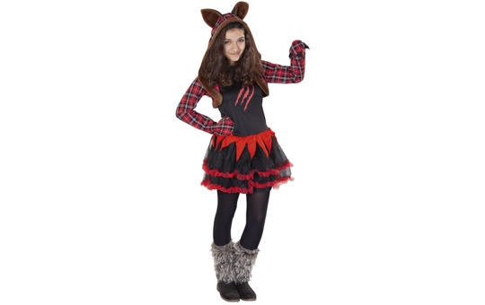 Kostüm - Werwolfmädchen - für Kinder - 2-teilig - verschiedene Größen 