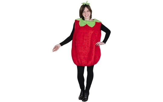 Kostüm - Erdbeere - für Erwachsene - 2-teilig 