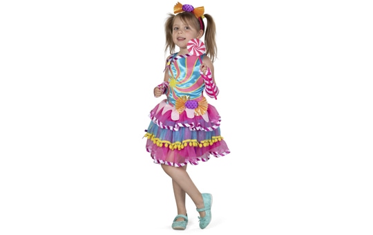 Kostüm - Candy Girl - für Kinder - 4-teilig - Größe 98/104