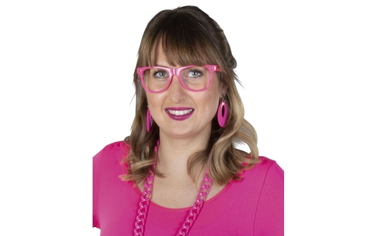 Brille - für Erwachsene - pink