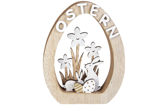 Osterei - aus Holz - 11 x 14 cm 