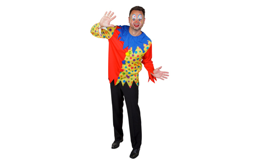 Kostüm - Bunter Clown - für Erwachsene - Einheitsgröße für Herren
