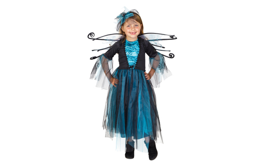Kostüm - Dunkle Fee - für Kinder - 3-teilig - verschiedene Größen 