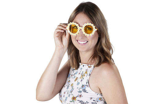 Brille - Gänseblümchen Hippie - für Erwachsene 