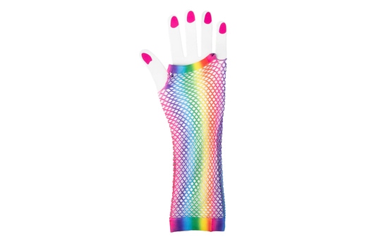 Netzhandschuhe - für Erwachsene - Regenbogen 