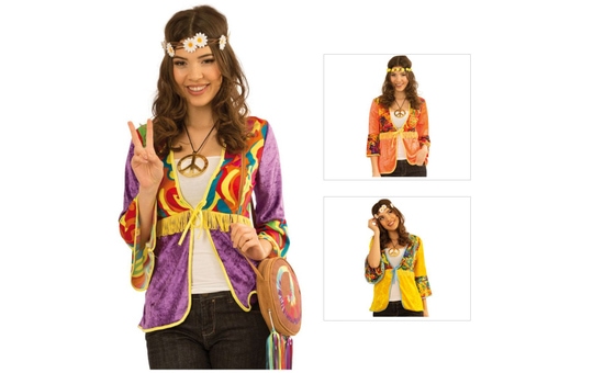 Kostüm - Hippie - für Erwachsene - 1 Stück - verschiedene Größen 
