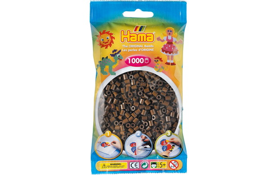 Hama Bügelperlen - 1000 Perlen - braun 
