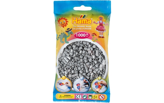 Hama Bügelperlen - 1000 Perlen - grau 