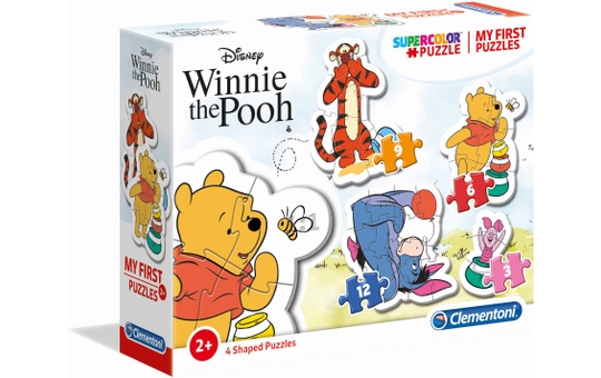 Winnie Pooh - Kinderpuzzle Set - 3+6+9+12 Teile - Supercolor 