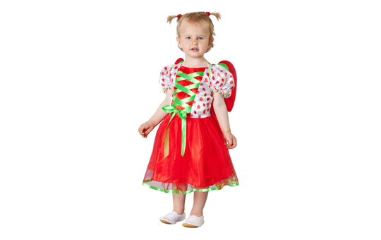 Kostüm - Erdbeerfee, für Kinder, 2-teilig 