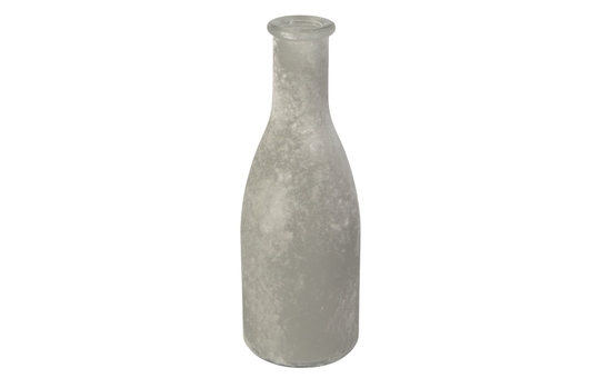 Vase - aus Glas - ca. 6,5 x 18,5 cm - grau
