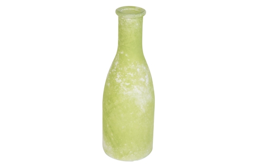 Vase - aus Glas - ca. 6,5 x 18,5 cm - grün