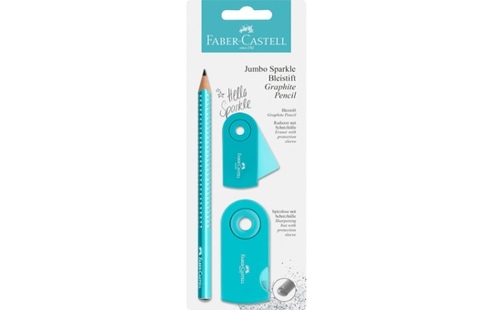 Faber-Castell - Jumbo Sparkle Bleistift - pearl mintgrün 
