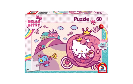 Hello Kitty - Glitzerpuzzle - Prinzessin Kitty - 60 Teile 