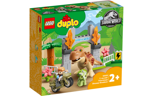 LEGO® DUPLO® Jurassic World™ 10939 - Ausbruch des T-Rex und Triceratops 