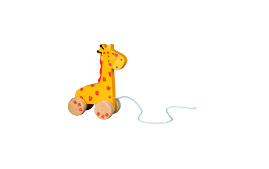 Besttoy - Nachziehtier - Giraffe - gelb 