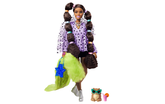 Barbie - Extra Puppe mit Zöpfen  