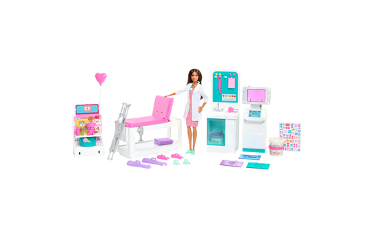 Barbie - Krankenstation Set mit Puppe 