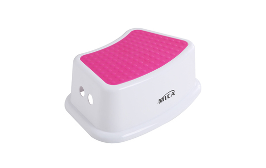 MICA - Trittschemel- weiß / pink 