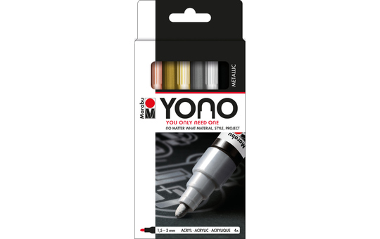 Marabu YONO - Acryl-Marker-Set- 4 x 1,5-3 mm 
