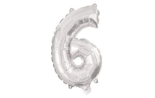 Folienballon - Kleine Zahl - 6 - sechs
