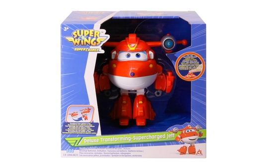 Super Wings - Deluxe Transforming-Supercharged Jett 