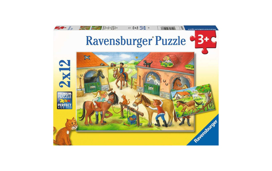 Puzzleset - Ferien auf dem Pferdehof - 2 x 12 Teile  