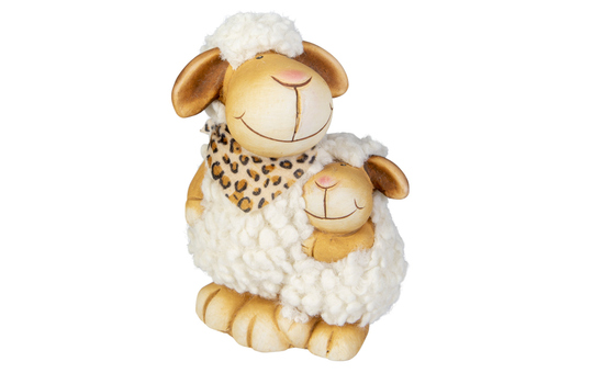 Schafe - aus Terrakotta - ca. 10,5 x 8,5 x 15,5 cm 