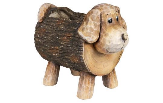 Pflanzgefäß - Hund - aus Magnesia - ca. 37,5 x 22,5 x 31 cm 
