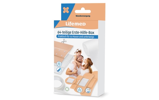 Lifemed® - Erste Hilfe Box - 64teilig 