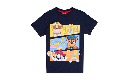 Paw Patrol - T-Shirt - Chase, Marshall und Rubble - für Kinder - navy - Größe 98