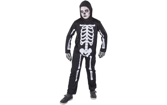 Kostüm - Skelett - für Kinder - 2-teilig - Größe 98/104