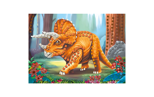 Besttoy - Glitzermosaik Bastelset - Triceratops 