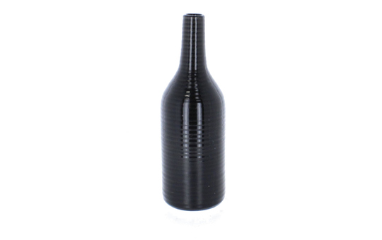 Vase Flasche schwarz - ca. 7 x 7 x 20 cm 