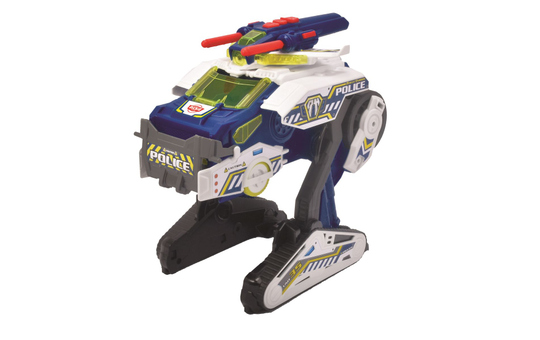 Dickie Toys Rescue Hybrids Polizei-Bot – Transform-Spielzeug Von Auto Zu Roboter (35 Cm), Mit Licht, Sound & Gefängnis-Funktion, Ab 3 Jahren