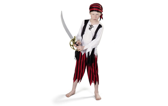 Kostüm - Piratenjunge - für Kinder - 3-teilig - Größe 110/116
