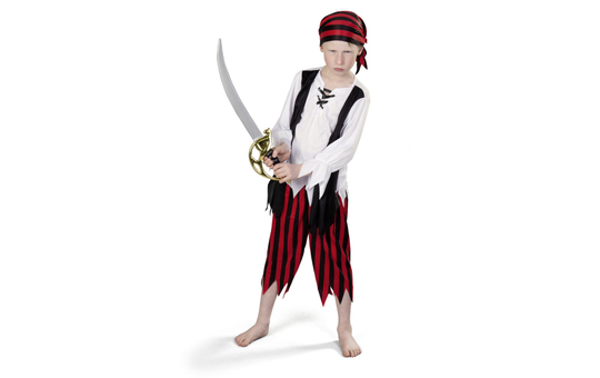 Kostüm - Piratenjunge - für Kinder - 3-teilig - Größe 134/140