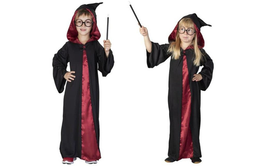 Kostüm - Zauberer - für Kinder - 3-teilig - Größe 122/128