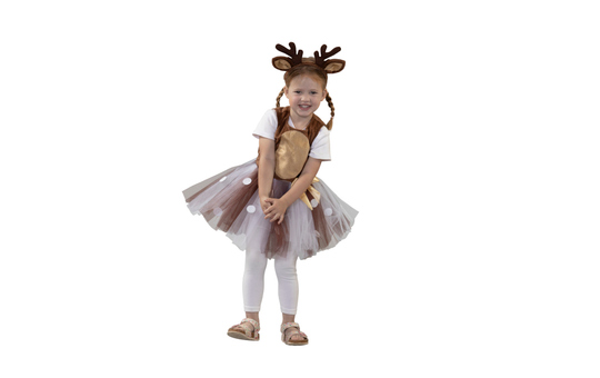 Kostüm - Rentier - für Kinder - 2-teilig - Größe 86/92