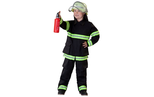 Kostüm - Feuerwehrmann - für Kinder - 2-teilig - Größe 122/128
