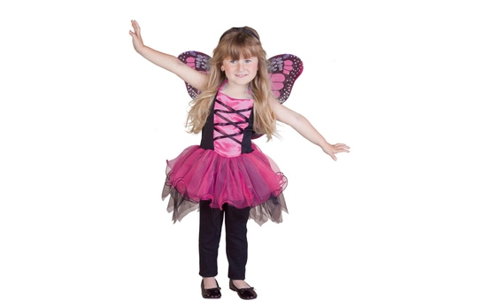 Kostüm - Schmetterling - für Kinder - 2-teilig - Größe 110/116