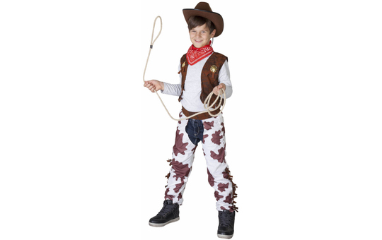 Kostüm - Cowboy - für Kinder - 3-teilig - Größe 110/116