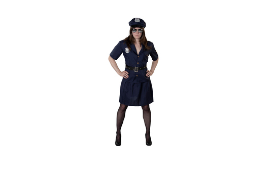 Mädchen Polizistin Kostüm – Komplett-Set Mit Kleid, Mütze, Handschellen & Walkie-Talkie, Für Karneval & Fasching