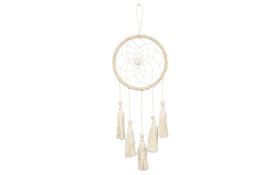 Mini Traumfänger, Dreamcatcher, 1 Ring, Zwirn Rot 6x20cm, Indianer