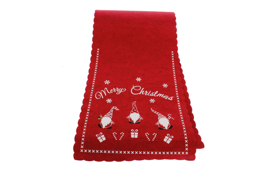 Excelsa Tischläufer 'Merry Christmas', 40 X 140 Cm – Aus Baumwolle Und Polyester, Mit Weihnachtsmotiven