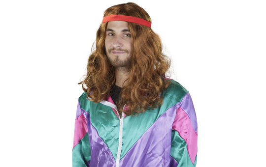 Beachboy Hippie Perücke Blond Mit Stirnband – Langhaarperücke Für Karneval & Party