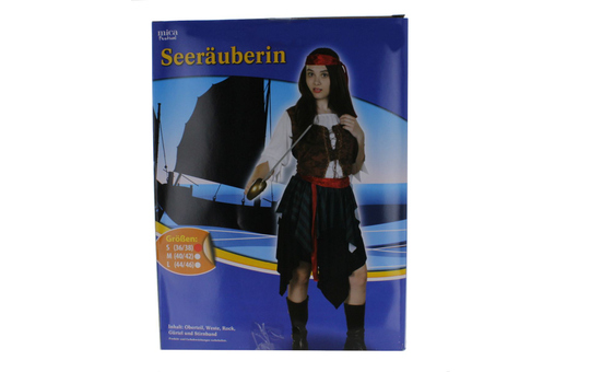 Kostüm - Seeräuberin - für Erwachsene - 5-teilig - Größe 36/38