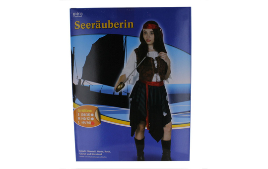 Kostüm - Seeräuberin - für Erwachsene - 5-teilig - Größe 44/46
